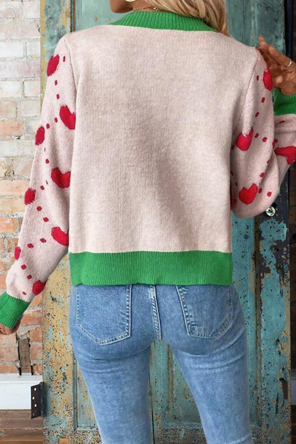 Valentine's Day 3D Heart Knit Cardigan