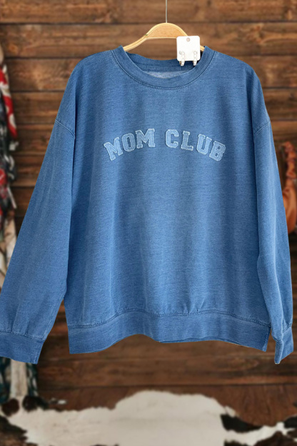 Mom Club Applique Sweatshirt