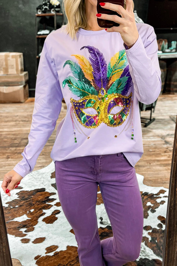 Mardi Gras Masquerade Mask Sweatshirt