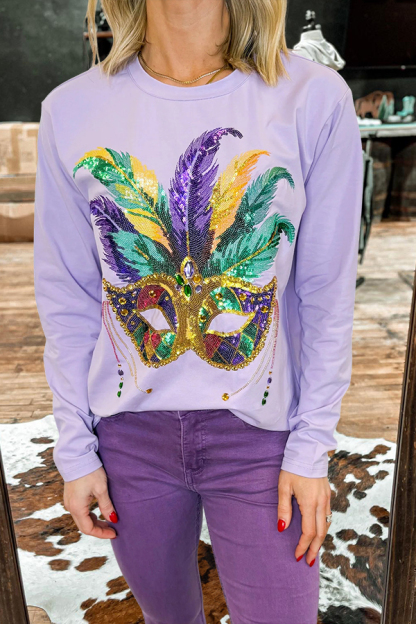 Mardi Gras Masquerade Mask Sweatshirt