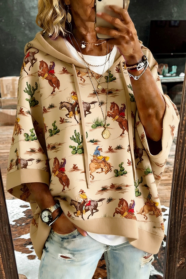 Western Cowgirl Desert Hoodie
