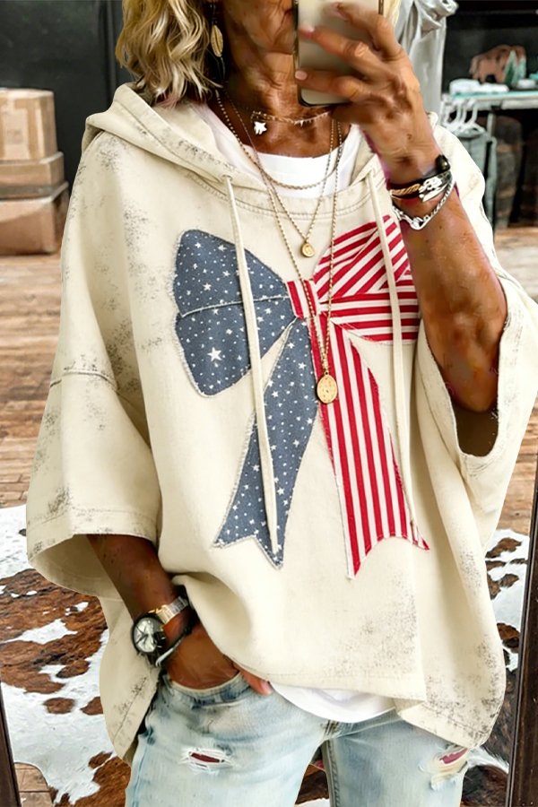 American Flag Bow Hoodie
