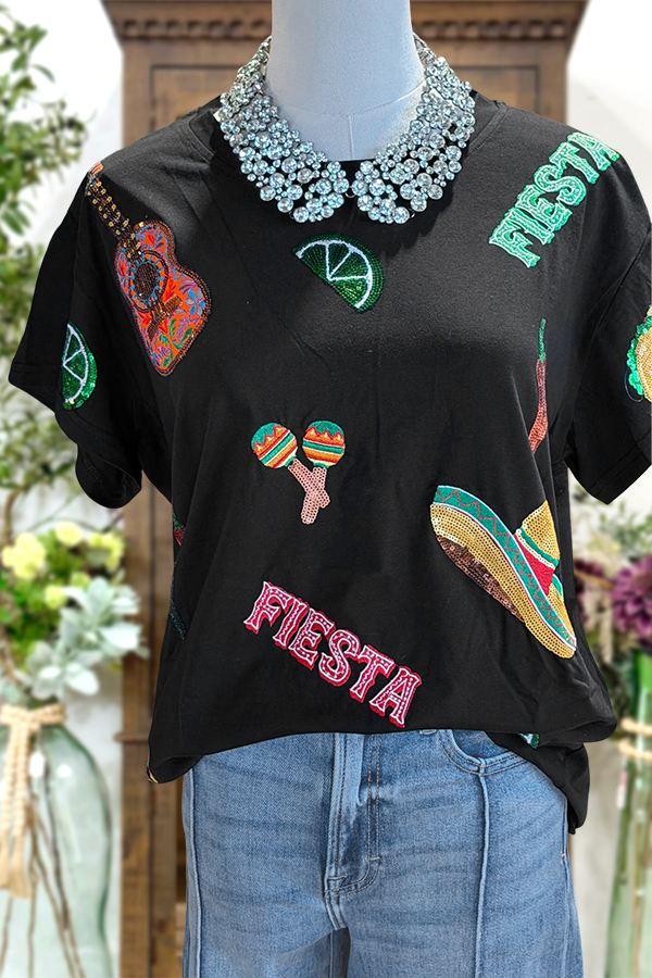 Black Fiesta Tee