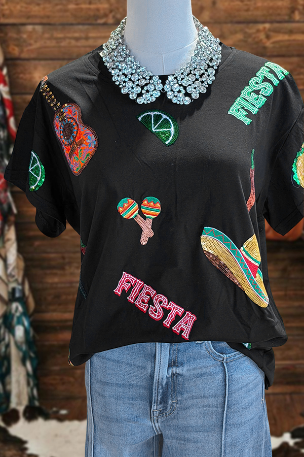 Black Fiesta Tee