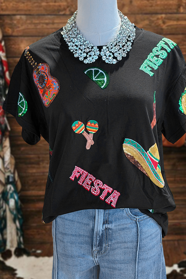 Black Fiesta Tee
