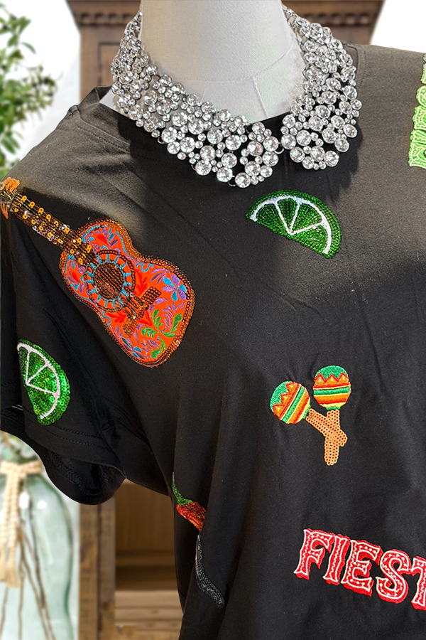 Black Fiesta Tee