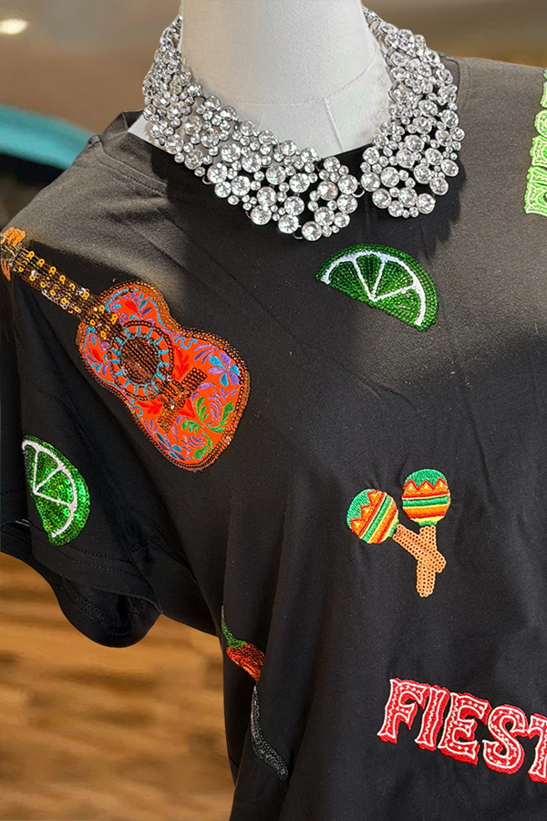 Black Fiesta Tee