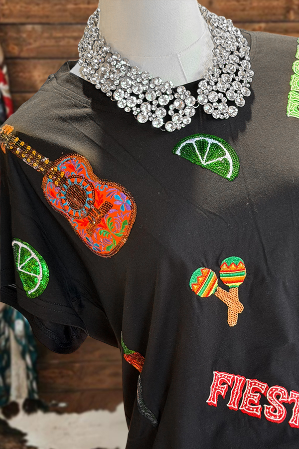 Black Fiesta Tee