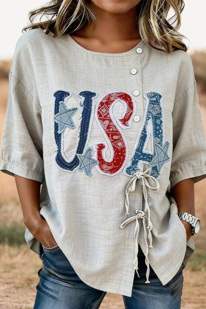 USA Star Tie Shirt