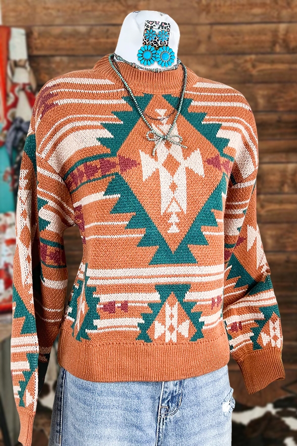 Bohemian Western Cowboy Sweater