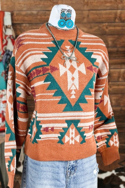 Bohemian Western Cowboy Sweater