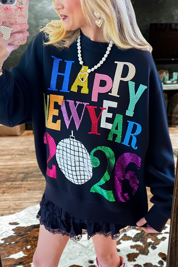 Happy New Year Crew Neck Sweatshirt
