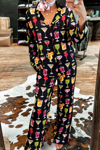 Charming And Festive Printed Pajama Set