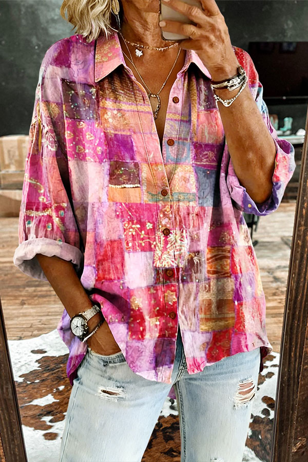 Retro Breathable Cotton And Linen Shirt