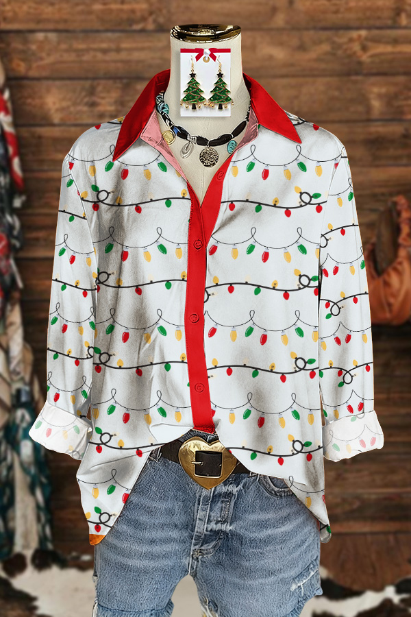 Romantic Color Lights Button-Down Shirt