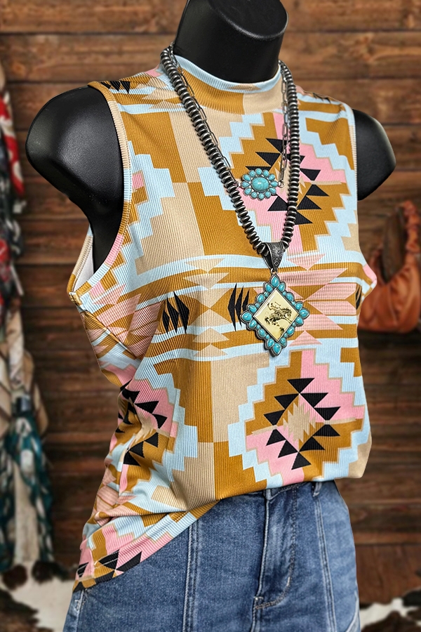Cute Western Aztec Tank