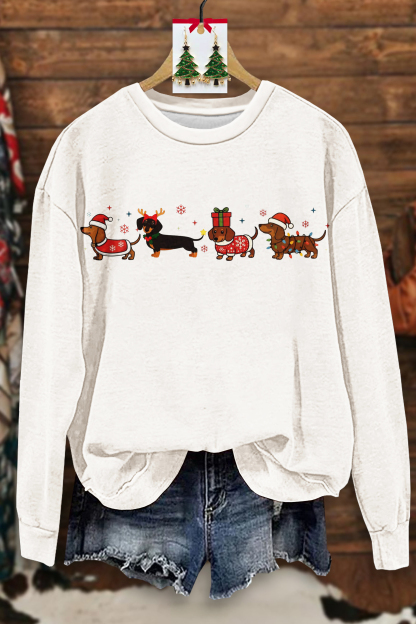 Cute Christmas Dachshund Sweatshirt