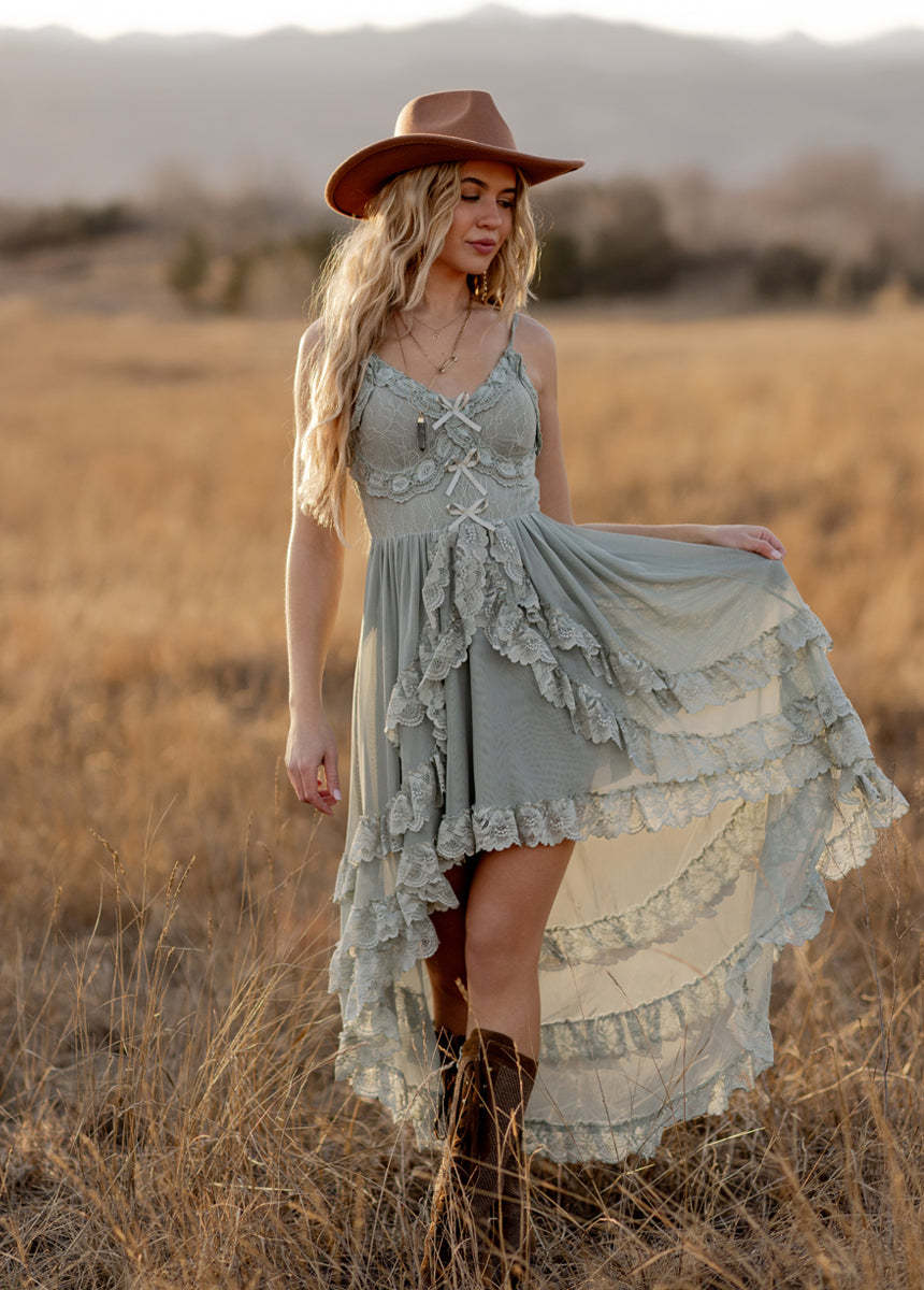 Dagala Dress in Seaglass