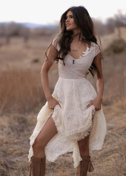 Fernilia Dress in Ecru