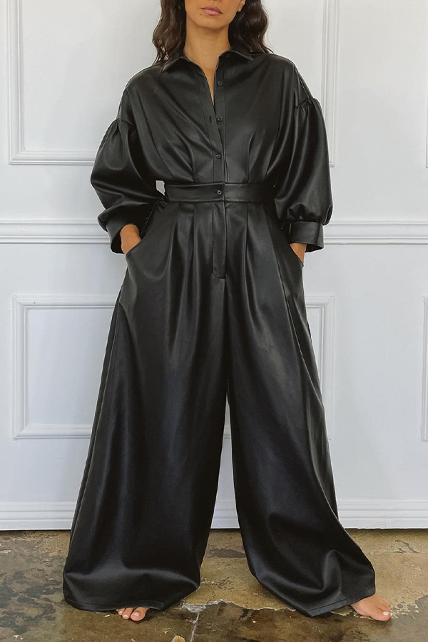 Stylish Batwing Sleeve Lantern Sleeve Jumpsuit