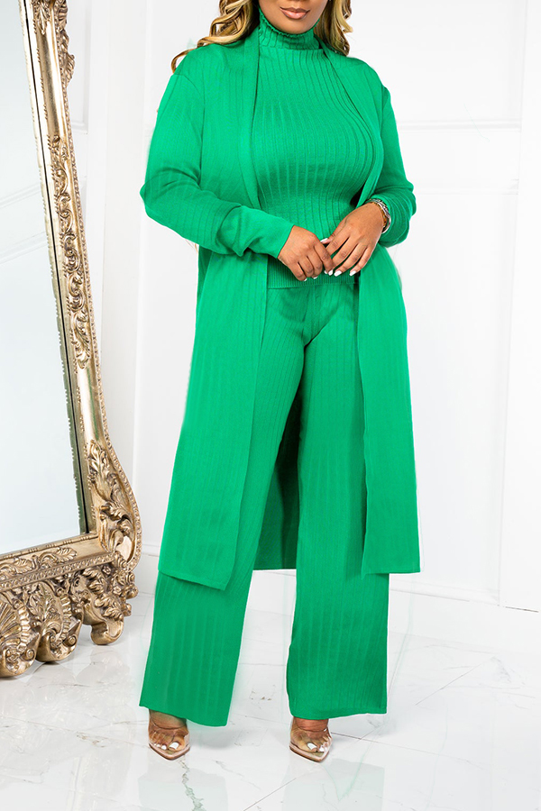 High Collar Loose Three-Piece set