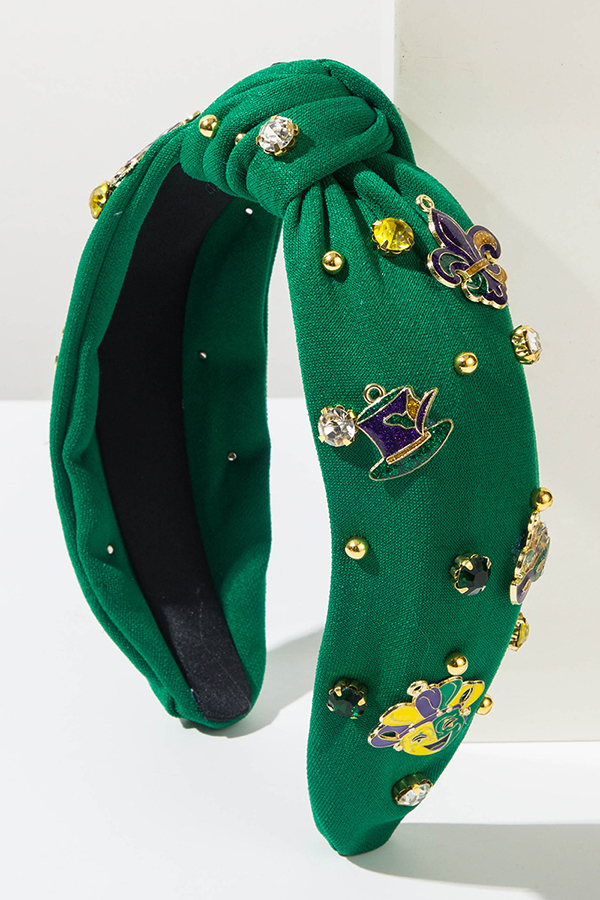 Stylish Mardi Gras Rhinestone Headband