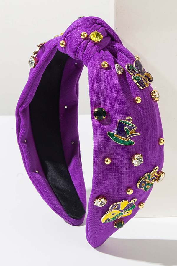 Stylish Mardi Gras Rhinestone Headband