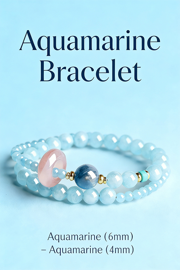 Natural Crystal Safety Buckle Double Strand Bracelet