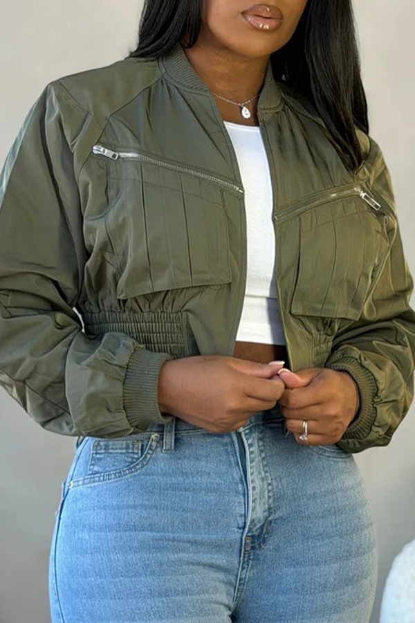 Stylish Open Front Crop Jacket
