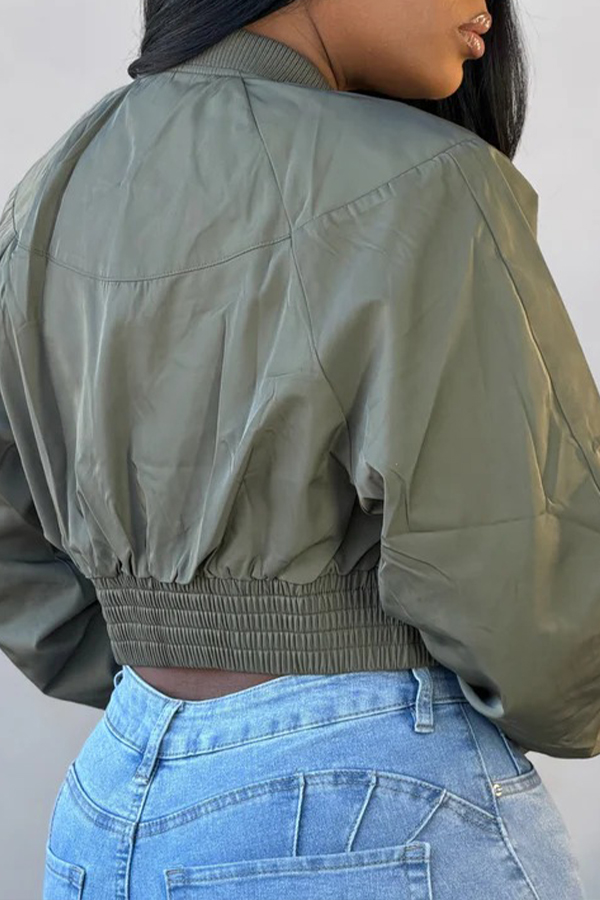 Stylish Open Front Crop Jacket