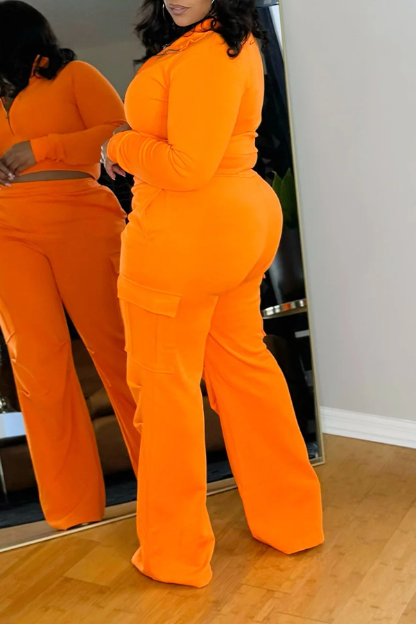 Casual Zip Up Jacket & Pants Set