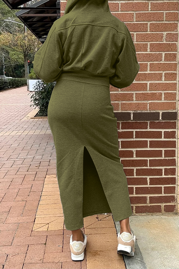 Cozy 3 Strap Tank Dress Hoodie Set