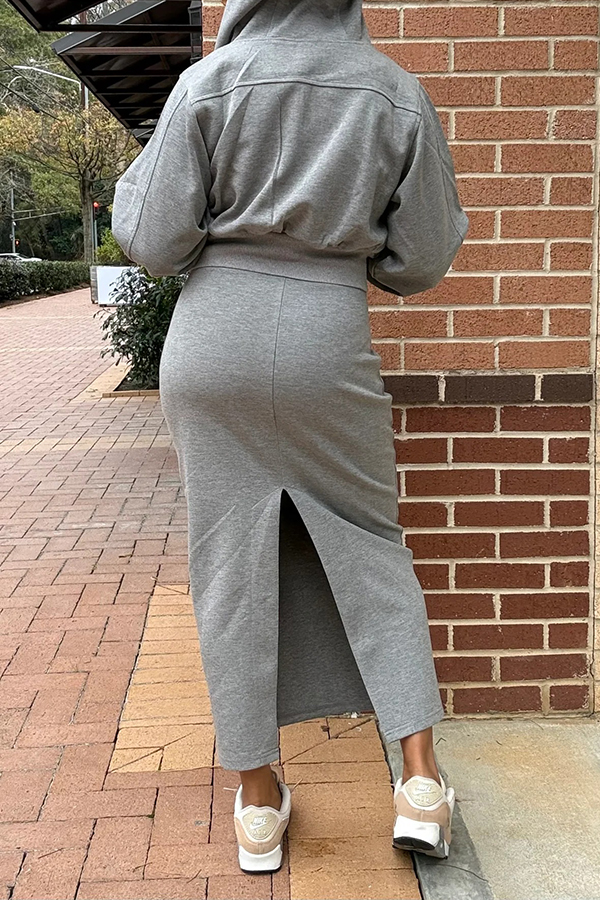 Cozy 3 Strap Tank Dress Hoodie Set