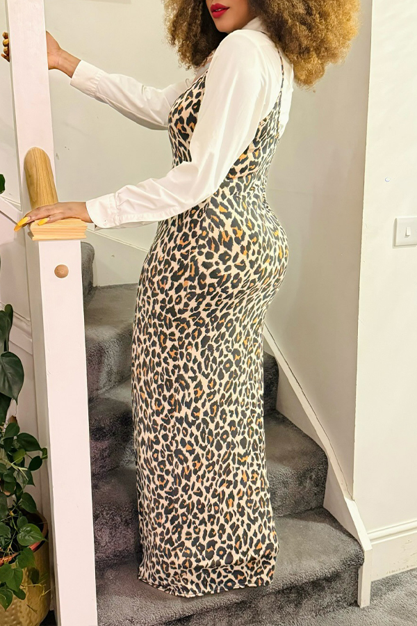 Stylish Leopard Print Bodycon Dress