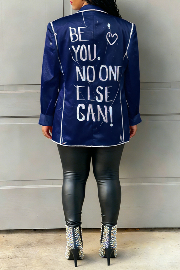 Stylish Peak Collar Double Breasted Blazer