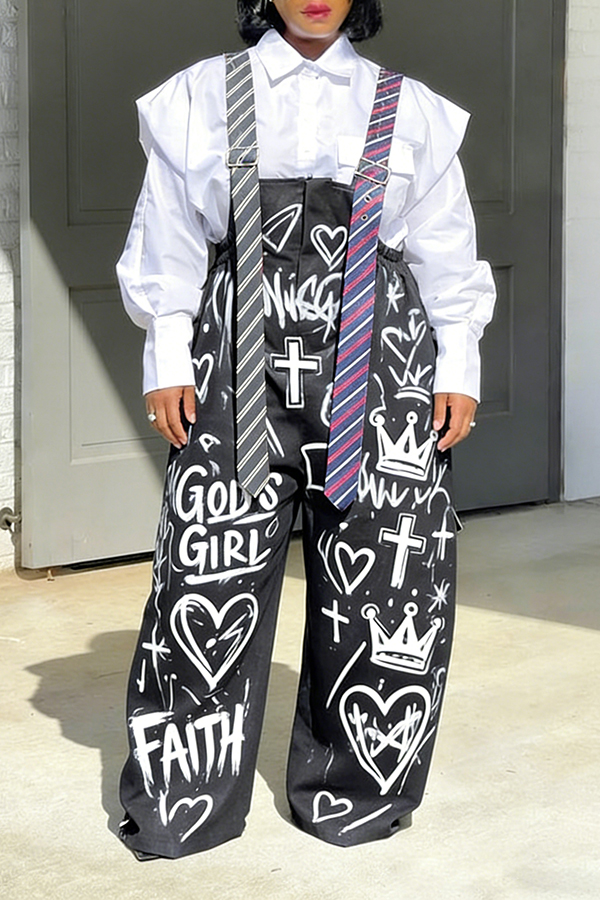 Stylish God's Girl's Tie Strap Overalls