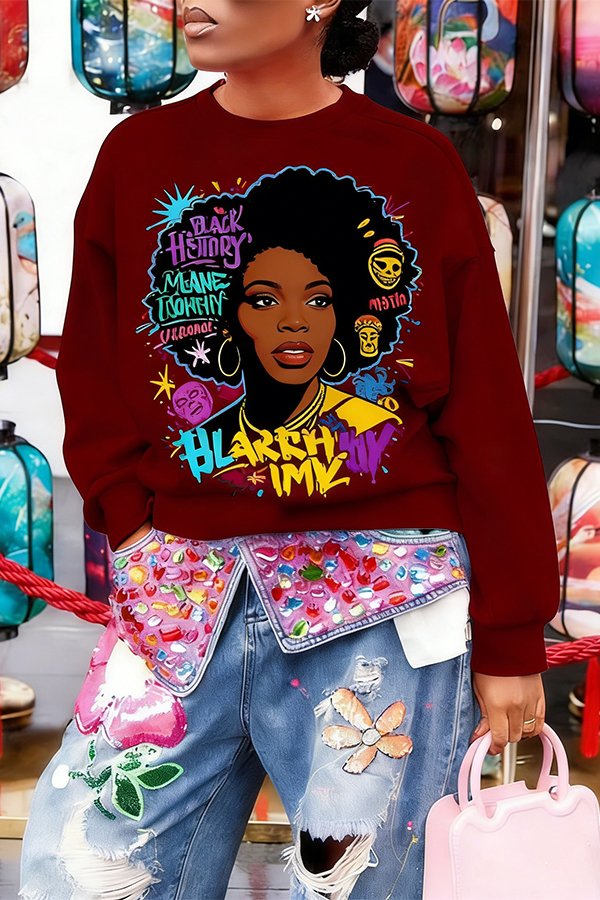 Stylish Black History Month Casual Sweatshirt
