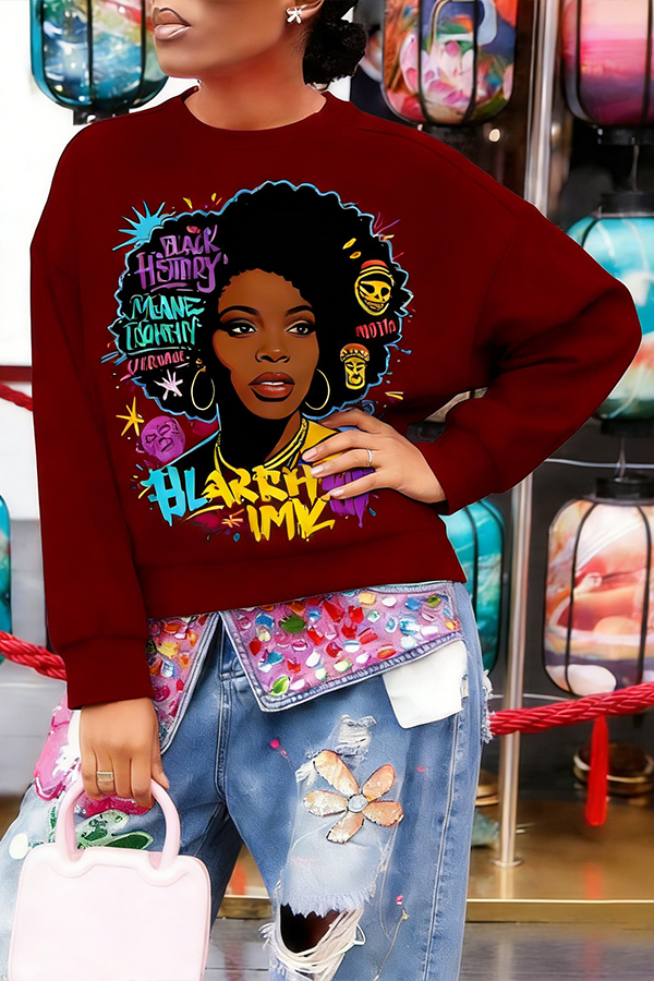 Stylish Black History Month Casual Sweatshirt