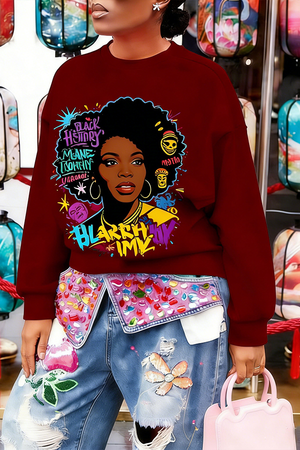 Stylish Black History Month Casual Sweatshirt