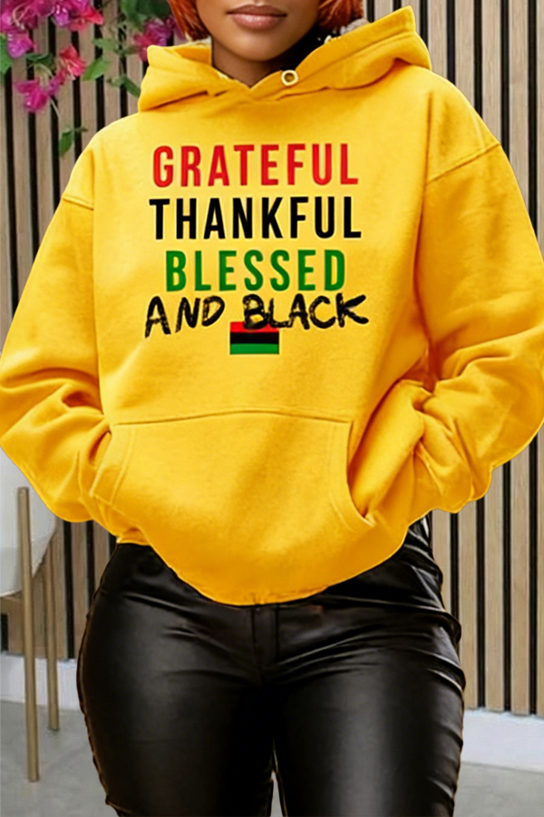 Stylish Grateful Thankful Blessed Hoodie