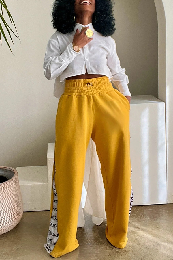 Stylish Proverbs Scripture Side Zipper Track Pants