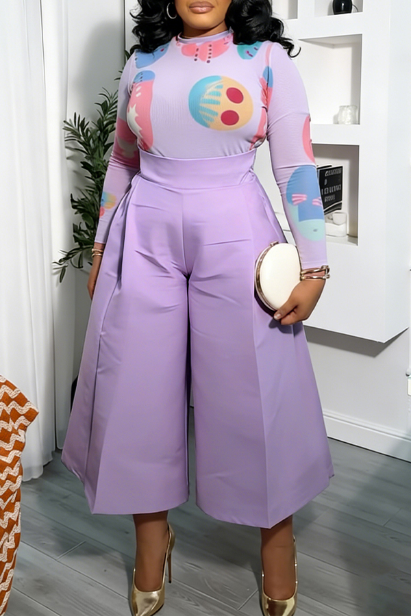 Easter Egg Top & Wide-leg Pants Set