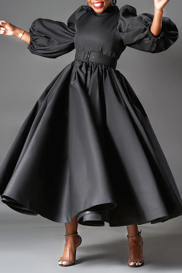 Gorgeous Lantern Sleeve A-line Dress