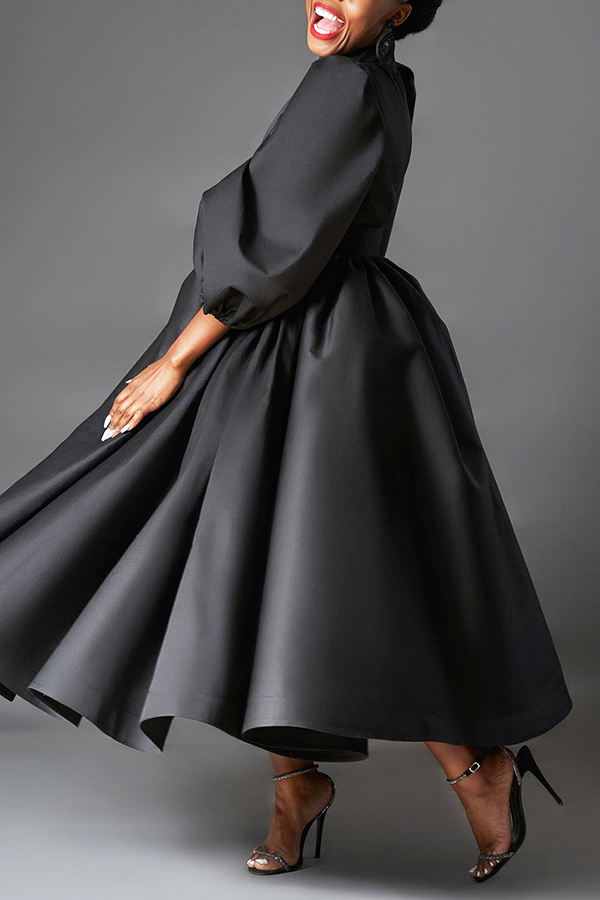 Gorgeous Lantern Sleeve A-line Dress