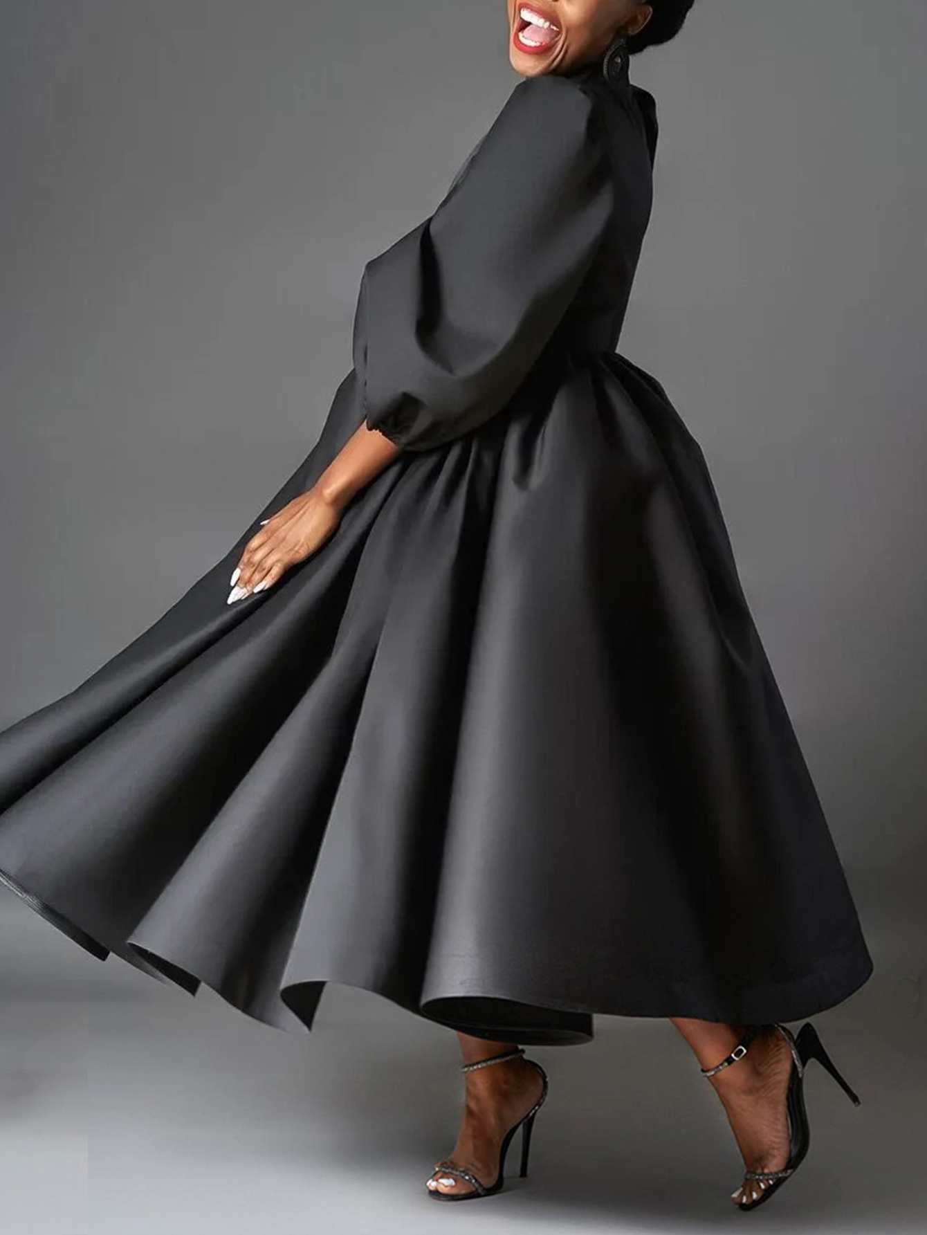 Gorgeous Lantern Sleeve A-line Dress