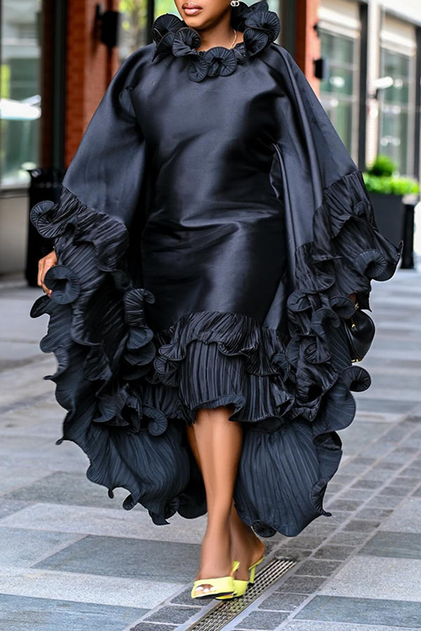 Stylish Layered Frill Trim Dress