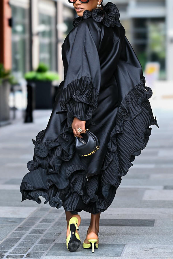 Stylish Layered Frill Trim Dress