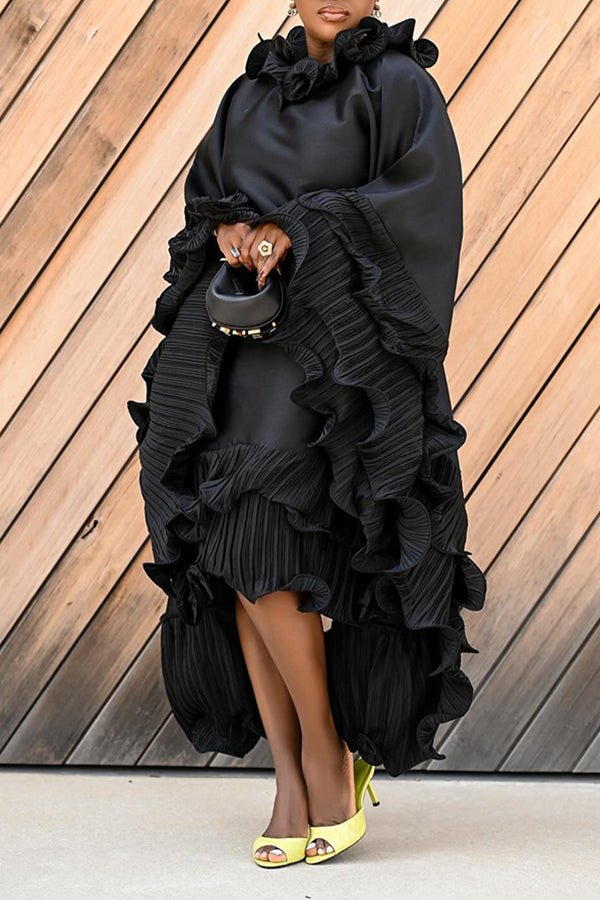 Stylish Layered Frill Trim Dress