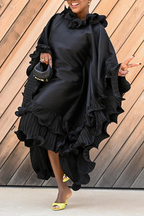 Stylish Layered Frill Trim Dress