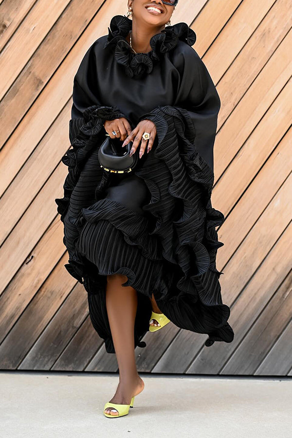 Stylish Layered Frill Trim Dress